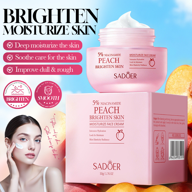 كريم وجه SADOER بالخوخ والنياس - مراجعة Skincare Niacinamide وسعره